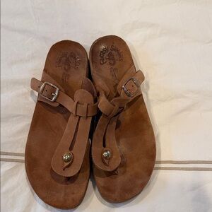 Casual Brown Leather Sandals
